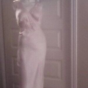 1940s Fray-Pruf Bur- mil Long Vintage Bias Cut Pale Pink Negligee S 4-6